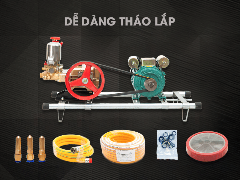 Máy rửa xe dây đai 1,5Kw Hl30 Lucky Star tiết kiệm chi phí với linh kiện chính hãng