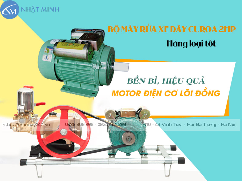 Nhận biết bộ máy rửa xe dây curoa hàng tốt