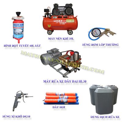 Bộ máy rửa xe máy bọt tuyết chính hãng