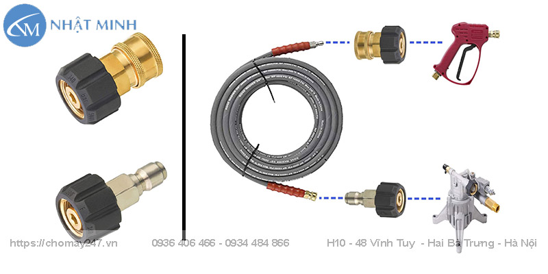 Phụ kiện đầu gắn vòi nước nhanh