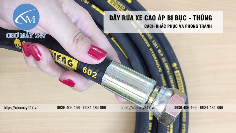Khắc phục lỗi bục dây rửa xe cao áp dễ dàng