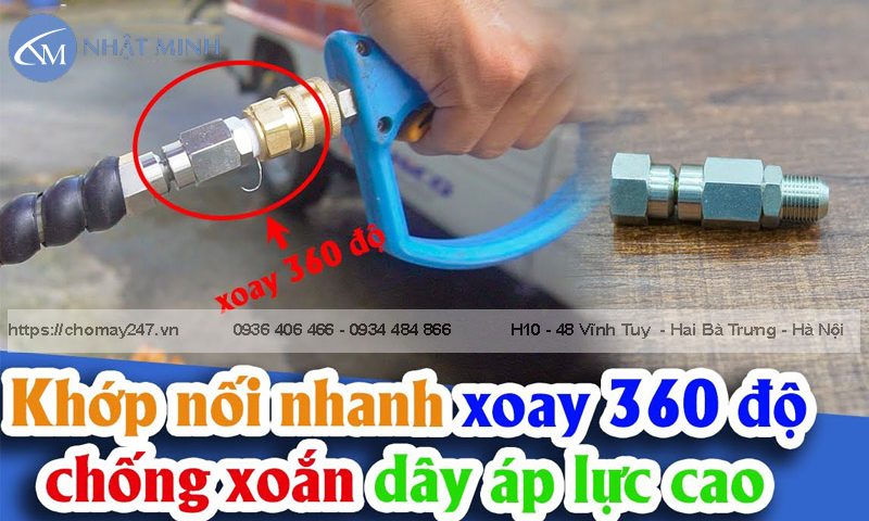 Khớp chống xoắn dây rửa xe cao áp xoay 360 độ