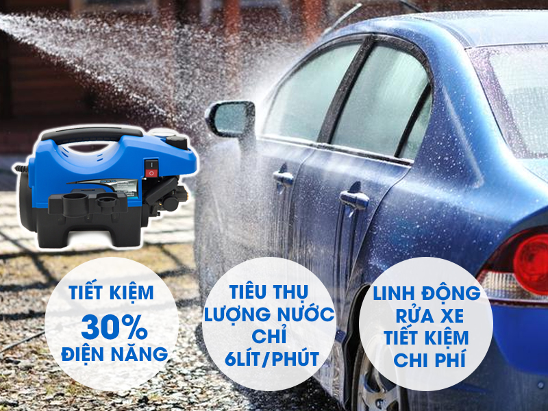 Máy rửa xe mini tính cơ động cao, tiết kiệm chi phí