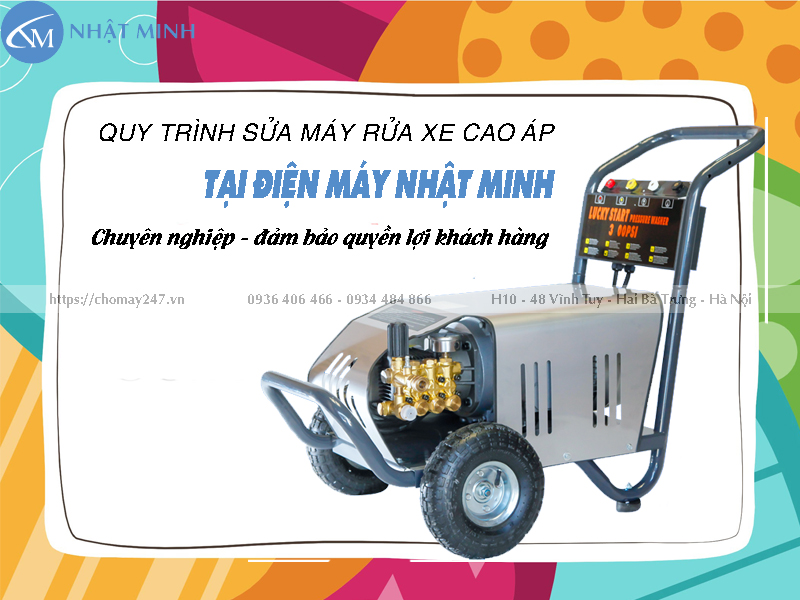 Sửa máy rửa xe cao áp tại Điện máy Nhật Minh giá rẻ nhất, có bảo hành