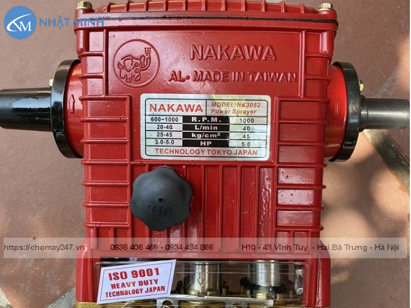 Thông số đầu phun áp lực nakawa nk-3052