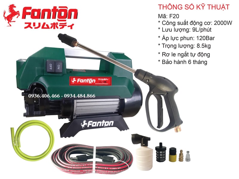 Máy rửa xe gia đình Fanton Nhật Bản độ bền cao