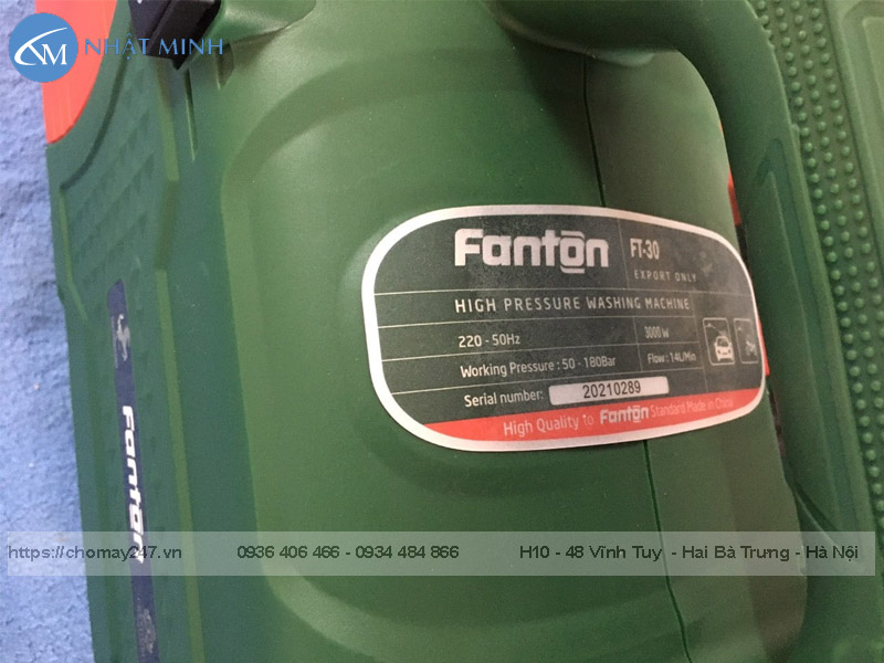 Bán máy phun áp lực 3000W fanton ft300 thông số chuẩn tem mác