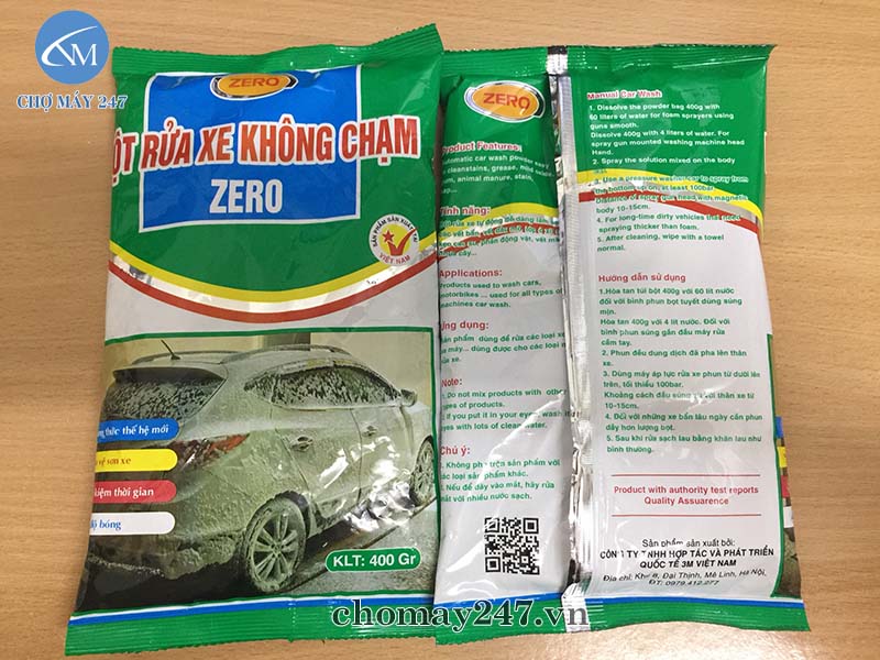 Cách sử dụng bột rửa xe không chạm Zero
